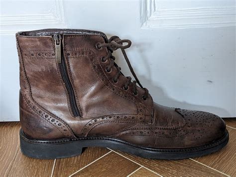 VERSACE 1969 Brogue Ankle Boots Sz 42 